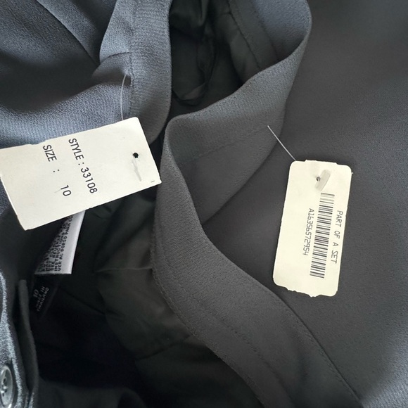 LE SUIT Women VintageGreen Striped Button Down Blazer Jacket w/Skirt-Sz 10 (NEW) - Picture 11 of 16